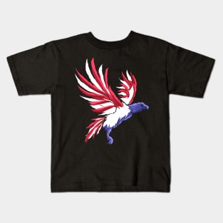 Eagle in colors of US flag, patriotic Kids T-Shirt
